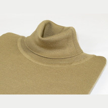 Men PRINCELY Turtle neck Sweater From Turkey Soft Merino Wool 1011-80 Taupe image 2