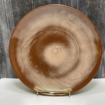 Frankoma Pottery Fish Bubbles Waves PLAINSMAN Brown XL Charger Plate Platter 820 - £87.04 GBP