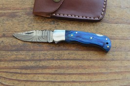 damascus custom made folding pocket knife From The Eagle Collection m7549 - £19.77 GBP
