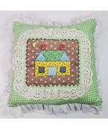 Vintage Patchwork Throw Pillow 12” Cottagecore Quilted Style Handcrafted - $533.39 MXN