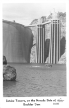 Boulder Dam NV-Nevada, Roadway, Intake Towers, RPPC Postcard M21 - £10.61 GBP