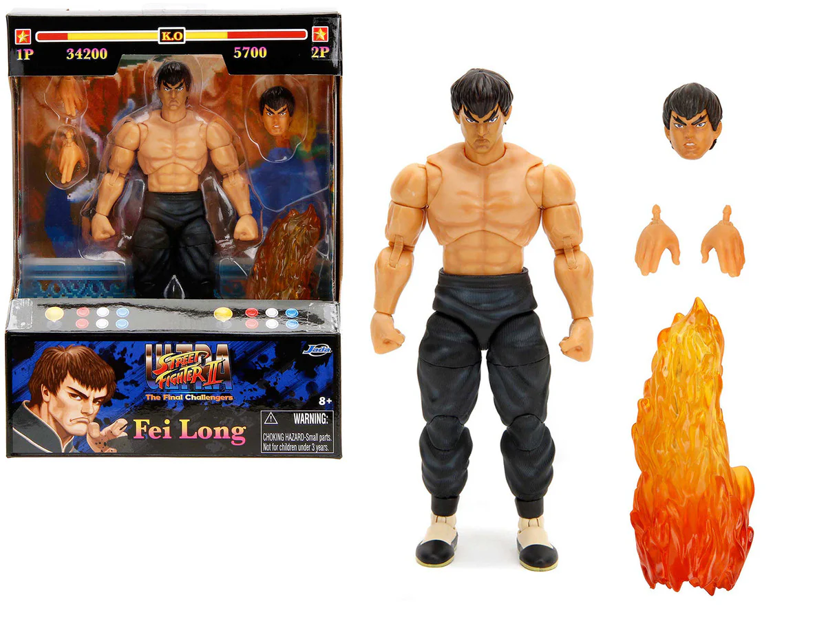 Fei Long 6 Inch Moveable Figure with Accessories and Alternate Head and ... - $57.37 CAD