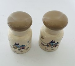 International Stoneware Heartland Lot of Two Spice Jars Japan Brown Tops - £11.77 GBP