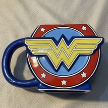 Wonder Woman Superhero 20oz Ceramic Mug Blue DC Comics - $18.95