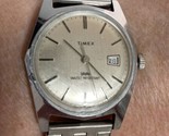 Vintage Timex Men Silver Tone Water Resistant Hand-Wind Mechanical Watch... - $19.59