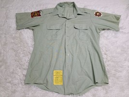 Military Defense Personnel US ARMY VFW Uniform Shirt 16 Short Sleeve Fla... - $8.96
