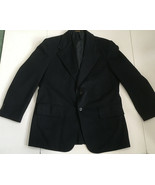 Vintage  dark blue polyesyter suit jacket blazer pocket front sir Walter - €30,76 EUR