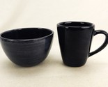 Large Ceramic Bowl &amp; Mug Set, Pottery Barn, Sausalito Pattern, Cobalt Blue - $19.55