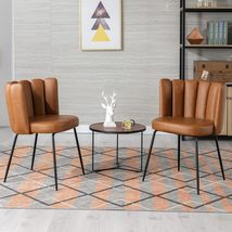 Dining Chairs Set of 2 Modern Pu Leather - £168.48 GBP