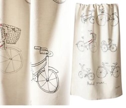 Anthropologie Pedal Power Dishtowel Bicycle Bike Cotton Whimsical Cycle ... - $22.77