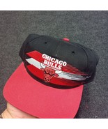 Vintage Chicago Bulls Hat Cap Black Red Script Logo Basketball TEI NWT N... - £73.41 GBP
