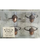 bed bath beyond Set Of 4 Acorn Napkins Rings. 4 Aros Para Servilleta/Brass - €34,13 EUR
