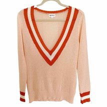 Superdown Peach Bobbie V Neck Varsity Sweater - £36.63 GBP