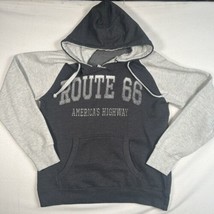 Route 66 Men&#39;s L Pullover Hoodie Coat Jacket Charcoal Grey Heather Fleece - £18.30 GBP