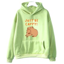 Capybara Just Be Cappy Hoodies Letter Print Sweatshirts Women/Men Autumn/Winter  - £56.95 GBP