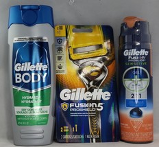 Gillette Men&#39;s Bath &amp; Body Set(Body Wash Gel+Razor Handle+2 in 1 Shave Gel) - $63.35