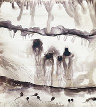 Tonito Original Painting.NOMADS.Mysterious people.Otherworldly unique fi... - $237.50