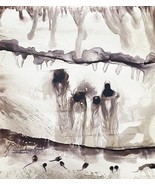 Tonito Original Painting.NOMADS.Mysterious people.Otherworldly unique fi... - £185.78 GBP