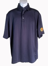 FJ FOOTJOY Men&#39;s Short Sleeve Button Down Golf Polo Shirt Blue Large - $14.75 CAD