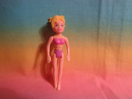 Polly Pocket Mattel Girl Doll Short Blonde Molded Hair Pink Undies - as is - $1.92