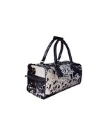 Weekender Real Cow Hair-On Bag, Carry Handle Toiletry Bag, Leather Trave... - $321.80 CAD