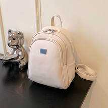 Fashion Women&#39;s Brand Backpack High Quality Soft Leather Solid Color School Bag  - £40.92 GBP