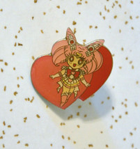 Chibiusa Chibimoon Rini hearts Sailor Moon pin vintage Bandai Japan broo... - $19.79