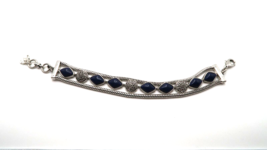 Lucky Brand Silver Blue Accent Bracelet 7&quot; - 7.75&quot; - £21.12 GBP