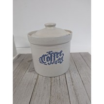 Pfaltzgraff Yorktowne 1 1/2 Quart Coffee Canister &amp; Lid Stoneware USA Blue #508 - £15.93 GBP