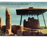 Casa Grande Nazionale Monumento Coolidge Arizona Az Unp Lino Cartolina N2 - £4.05 GBP