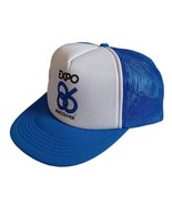 Vintage Expo 86 Vancouver Snapback Trucker Mesh Snapback Hat Cap Blue Wi... - $13.49 CAD