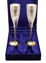 German Silver Wine Glass with Beautiful Velvet Box Packing and with Carr... - $49.97