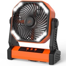 20000Mah Battery Operated Portable Fan 8 Inch Rechargeable Camping Fan With Led  - £71.37 GBP