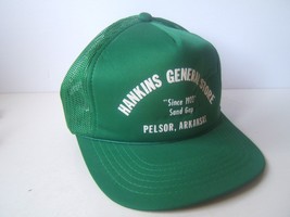 Hankins General Store Pelsor Arkansas Hat Vintage Green Snapback Trucker... - $15.17