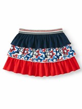 Celebrate Patriotic Girls Tiered Skort Size 3T Red White Blue Stars NEW - $9.85