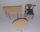 The House Of Miniatures Chippendale Corner Chair, Tilt-Top Table, Consol... - $30.00
