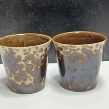 Bennington Potters for Museum  Rockingham Glaze Mottled Brown Pottery Cu... - $31.68