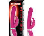 Energize Heat Up Bunny 107 Degrees Dual Motor Rechargable Waterproof Pink - $60.93