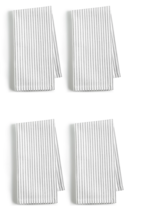 Martha Stewart Collection Pinstriped Gray Cotton Napkin Set of 4 NEW - $14.99