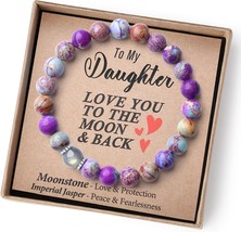 Natural Gemstone Bracelet Gifts for Daughter Mom Sister Niece Aunt Wife Girlfrie - £27.01 GBP