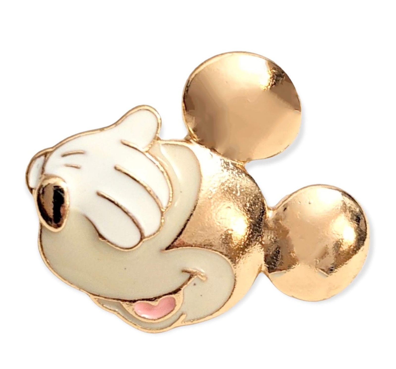 Mickey Mouse Disney Pin: Gold Mickey Covering Eyes - £15.61 GBP