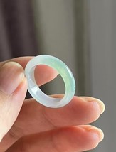US 8 Natural Translucent Greenish Jadeite Jade Ring Grade A Myanmar Jade... - $3,411.11 MXN