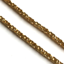 Necklace Solid 14k Yellow Gold Byzantine Chain Length 23.74 inch Width 3.18 mm - £1,943.10 GBP