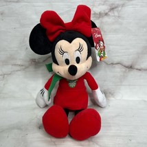 Disney Christmas Holiday Winter Minnie Mouse Plush Stuffed Animal Toy New - £19.51 GBP