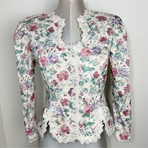 Vintage Nah Nah Victorian Blazer w/ Pearl Buttons &amp; Lace Trim Size 10 (m... - $34.79