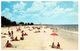 South Beach Clearwater Florida Postcard Posted 1969 - £6.93 GBP