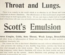1894 Scott&#39;s Emulsion Quack Medicine Victorian Medical Advertisement NYC... - $369.97 MXN