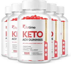 5 Pack- Lifetime Keto ACV Gummies, Vegan, Weight Loss Supplement - 300 Gummies - £83.77 GBP