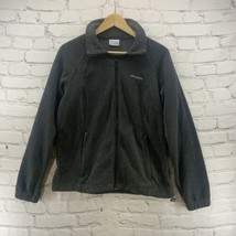 Columbia Fleece Jacket Sz M Dark Gray Full Zip Cold Weather  - $19.79