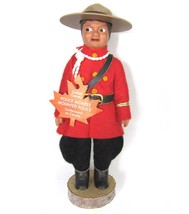 VTG Canadian Mounted Police Man Doll Figure Hand Made Felt Costume  6.5” Tall - $14.36